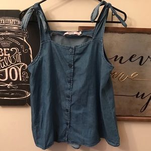 JustFab Denim Sleeveless Top